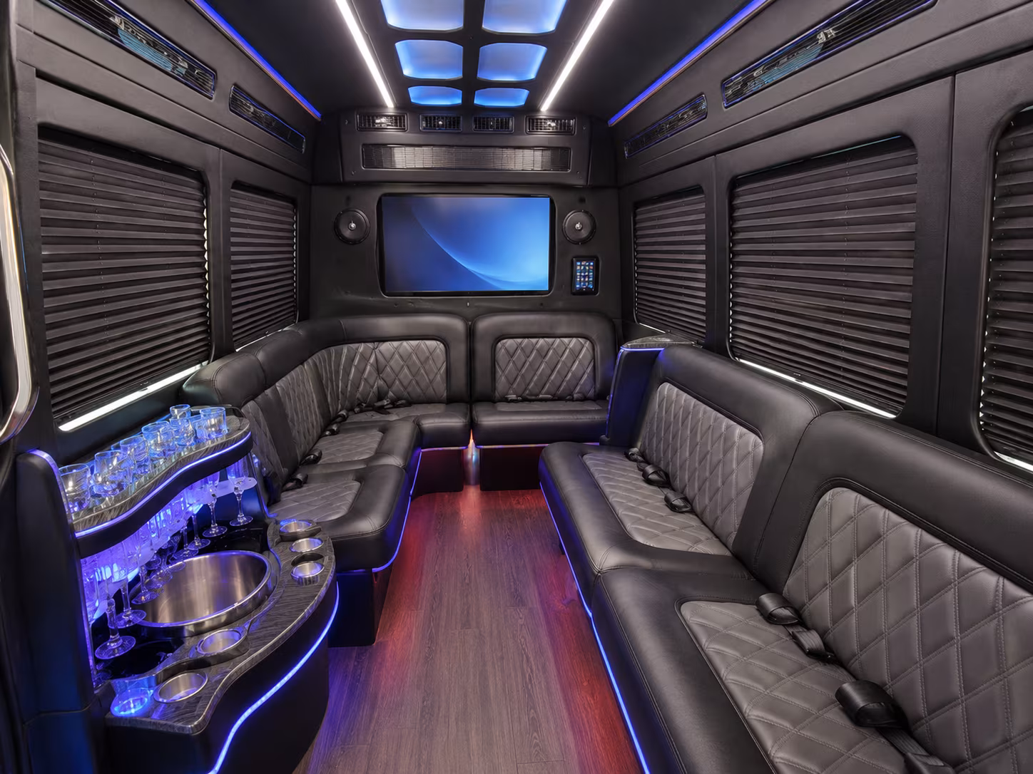 torrance party bus interior
